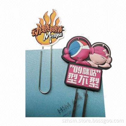 Nice cartoon image bookmarks, made of eco-friendly PVC
